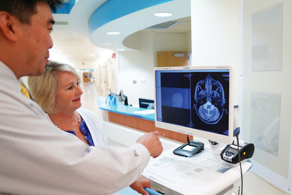 Dr. Raymond Wang, medical director, and Susan See, Neuroscience nurse manager